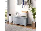 Coffre malle de rangement 81L x 40l x 46H cm MDF gris KUVT99970