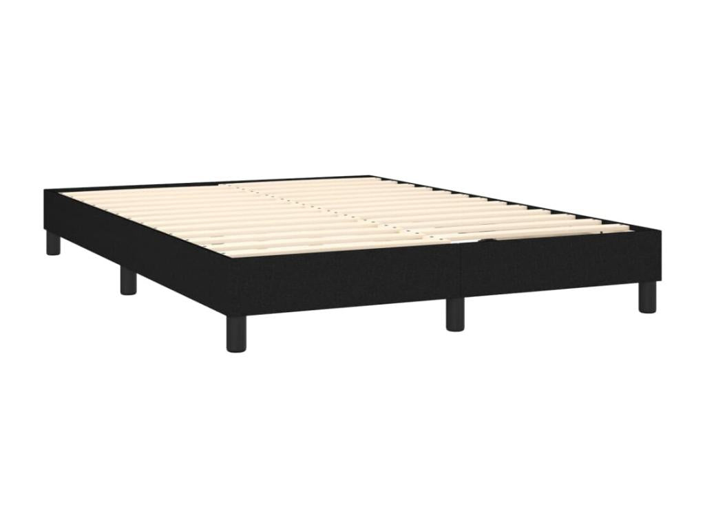 Sommier à Artigeo de lit avec matelas Noir 140x200 cm Tissu FZWC90634