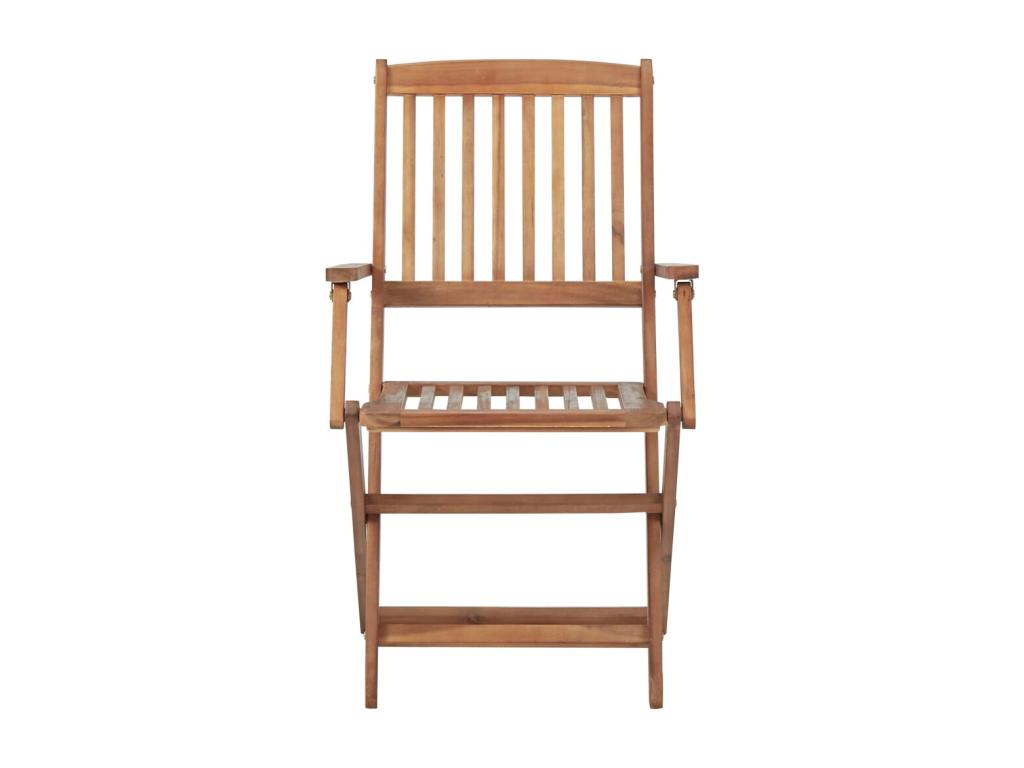 Chaises pliables de jardin 2 pcs avec coussins Bois d'Artigeo 39 UYJE59340