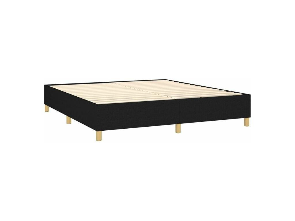 Sommier à Artigeo de lit matelas et LED Noir 160x200 Tissu MVGS71242