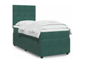 Sommier à Cosymeub de lit avec matelas Vert foncé 100x200 cm VRQI32285
