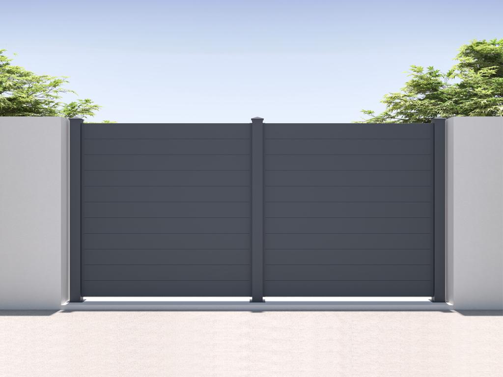 Extension de clôture à poser H182 x L178.3 en aluminium anthracite - Cosymeub PKWQ63166