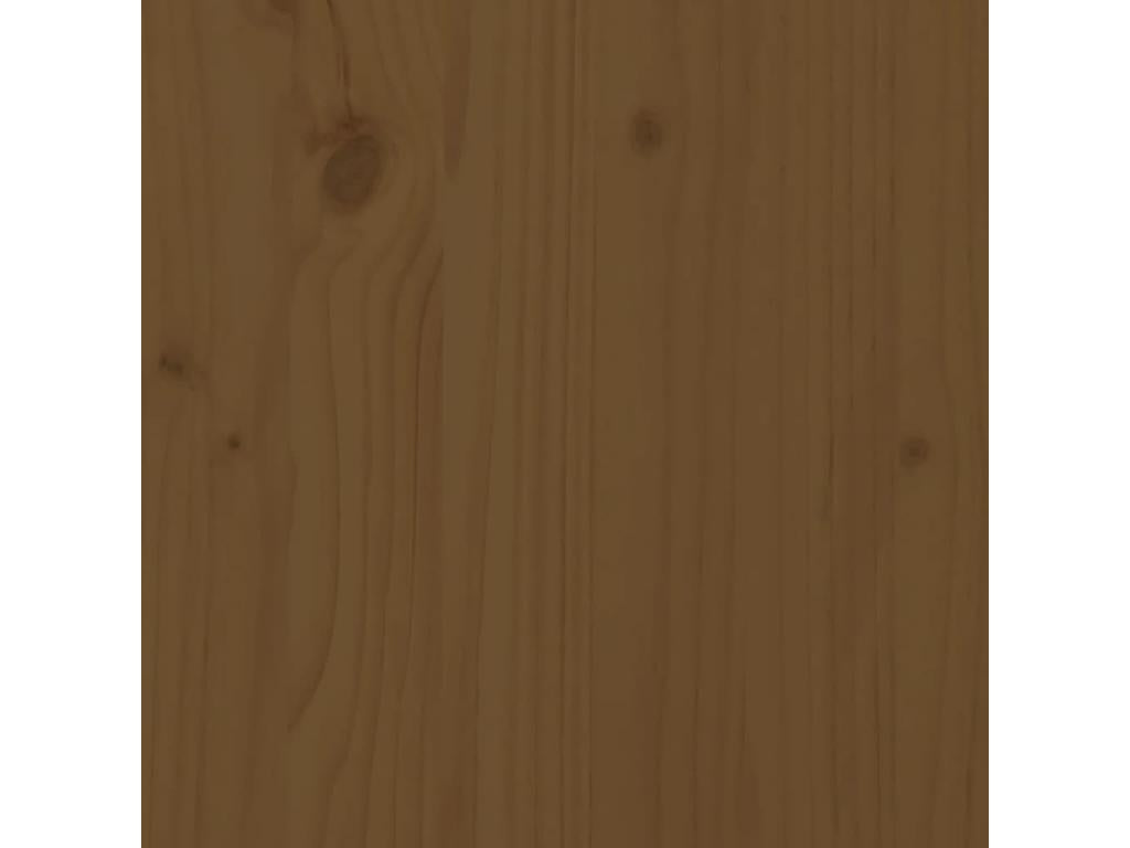 Banc de jardin marron miel 80x38x45 bois de pin massif IEZC29148