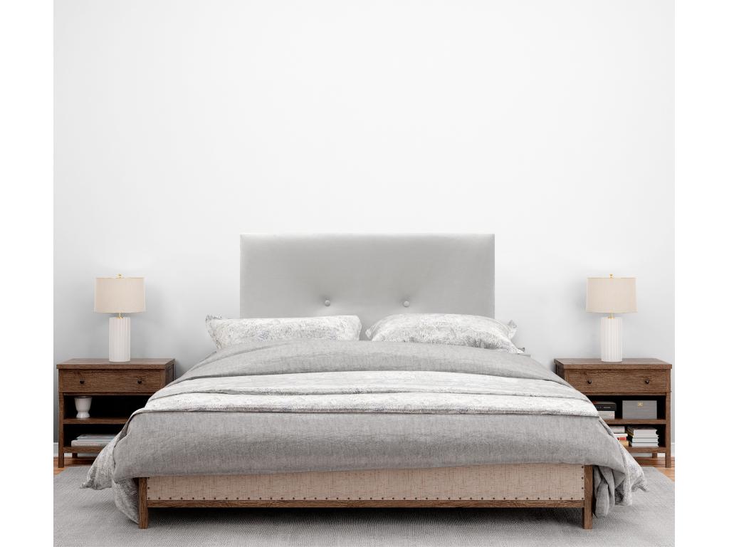 Cosymeub Tête de Lit Velours Lisse avec Boutons 90x50 Lits 80/90 - Blanc CDDF26788