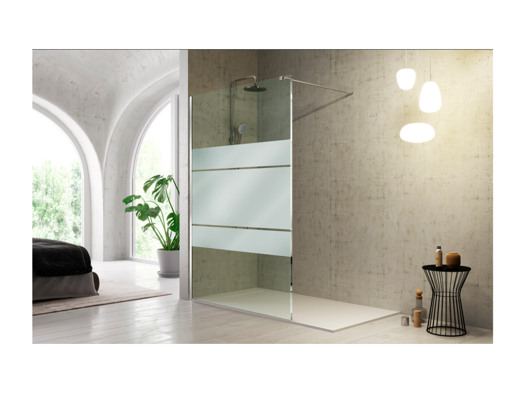 Paroi de douche fixe FRESH verre sérigraphié 80 cm WDXS77235