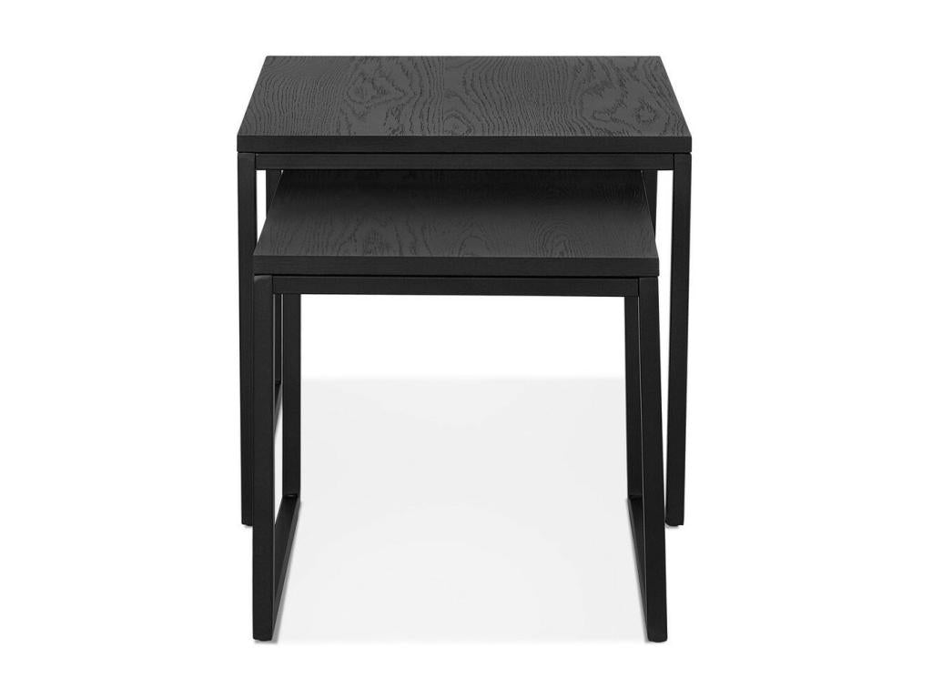 Lot de 2 Tables de Rendez-vous Gigognes Artigeo 50cm Noir IDPG22246