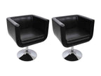 Fauteuil de bar lot de 2 cuir artificiel noir QIIE57838