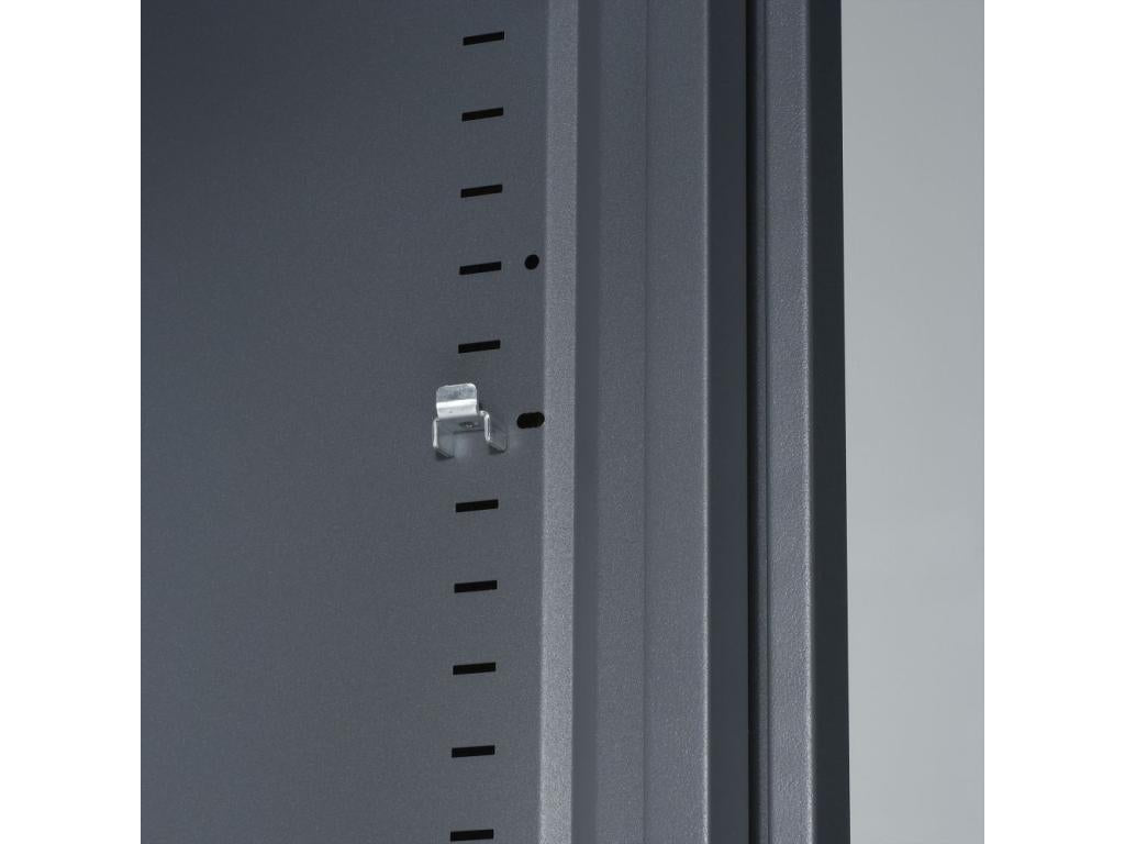 Armoire de bureau portes à rideaux 2 étagères ESBV39013