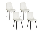 Lot de 4 chaises de salle à manger KALISPELL Velours Blanc cassé OTRV97489