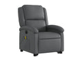 Fauteuil inclinable massant électrique gris similicuir USRG31881