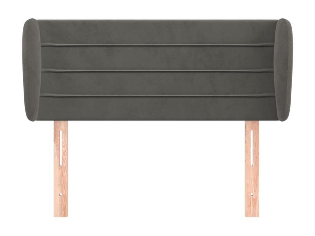 Tête de lit avec oreilles Gris foncé 93x23x78/88 cm Velours DYUK31173