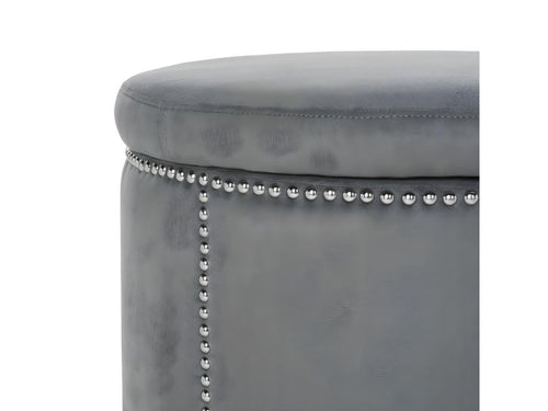Banc / Ottomane Gris 56x56x48 cm - Artigeo QGNV84125