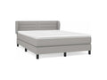 Sommier à Artigeo de lit avec matelas Gris clair 140x200 Tissu DLPD95150