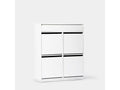 Armoire à chaussures double en laqué blanco 88x103 cm-Cosymeub SHHM36690