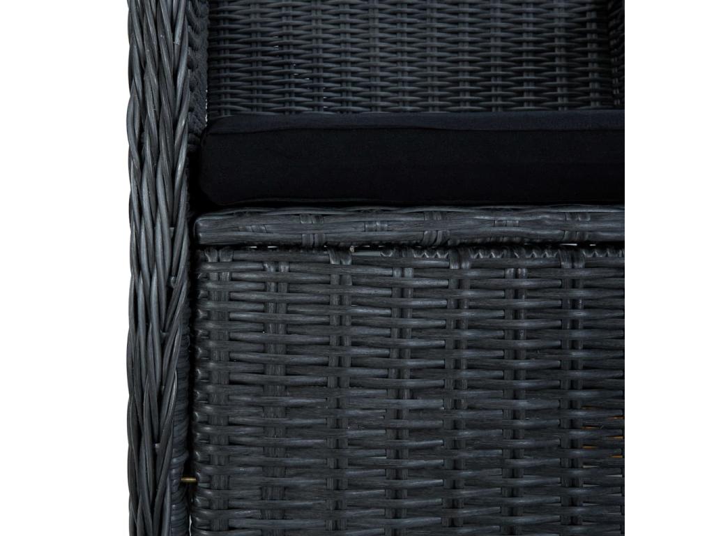 Ensemble de salle à manger de jardin 5 pièces Gris foncé AYWM19735