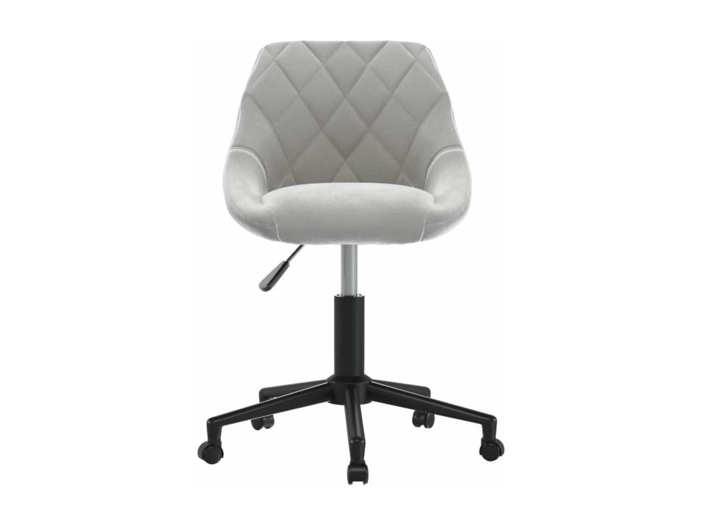 Chaise pivotante de bureau Gris clair Velours TIQZ34521
