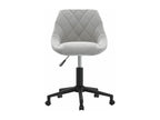 Chaise pivotante de bureau Gris clair Velours TIQZ34521