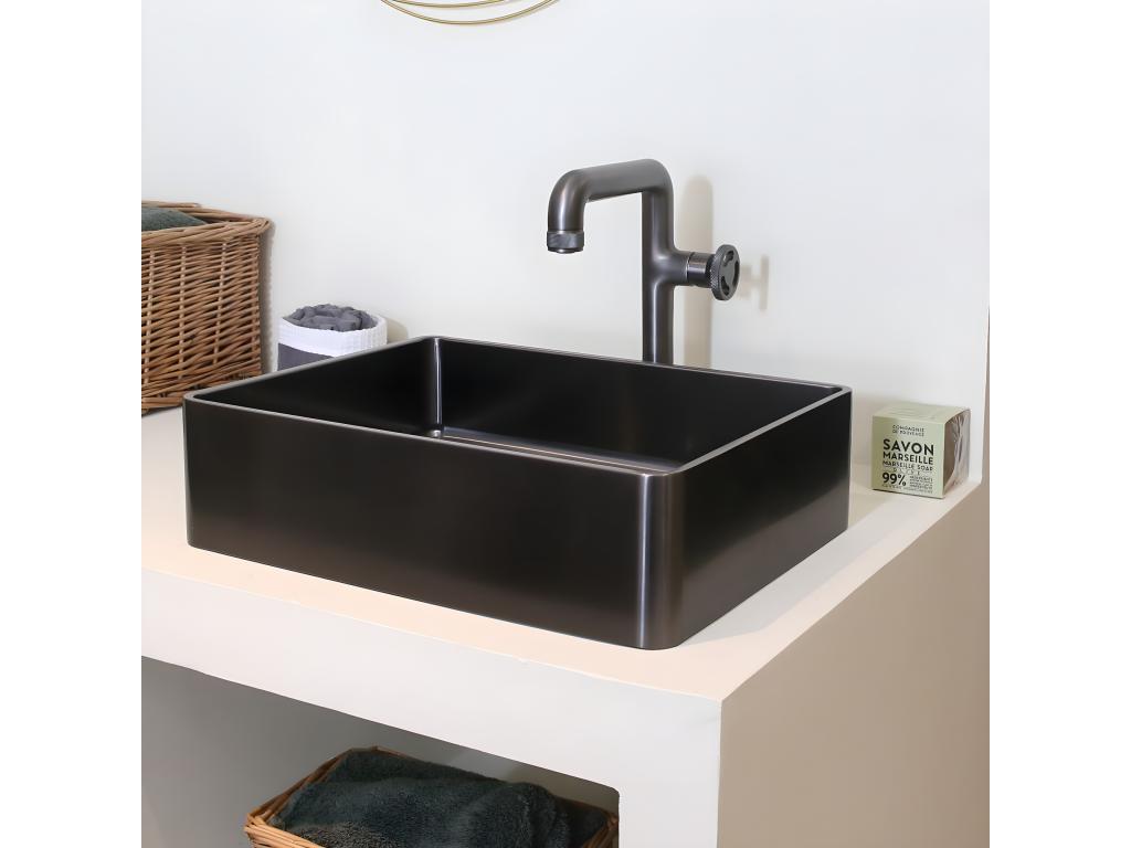 Cosymeub mitigeur lavabo haut gris gun métal - Cosymeub WKVN52532