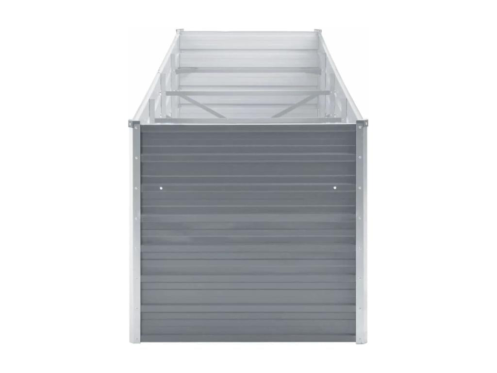Lit surélevé de jardin Acier galvanisé 320x80x77 cm Gris BAUU65802