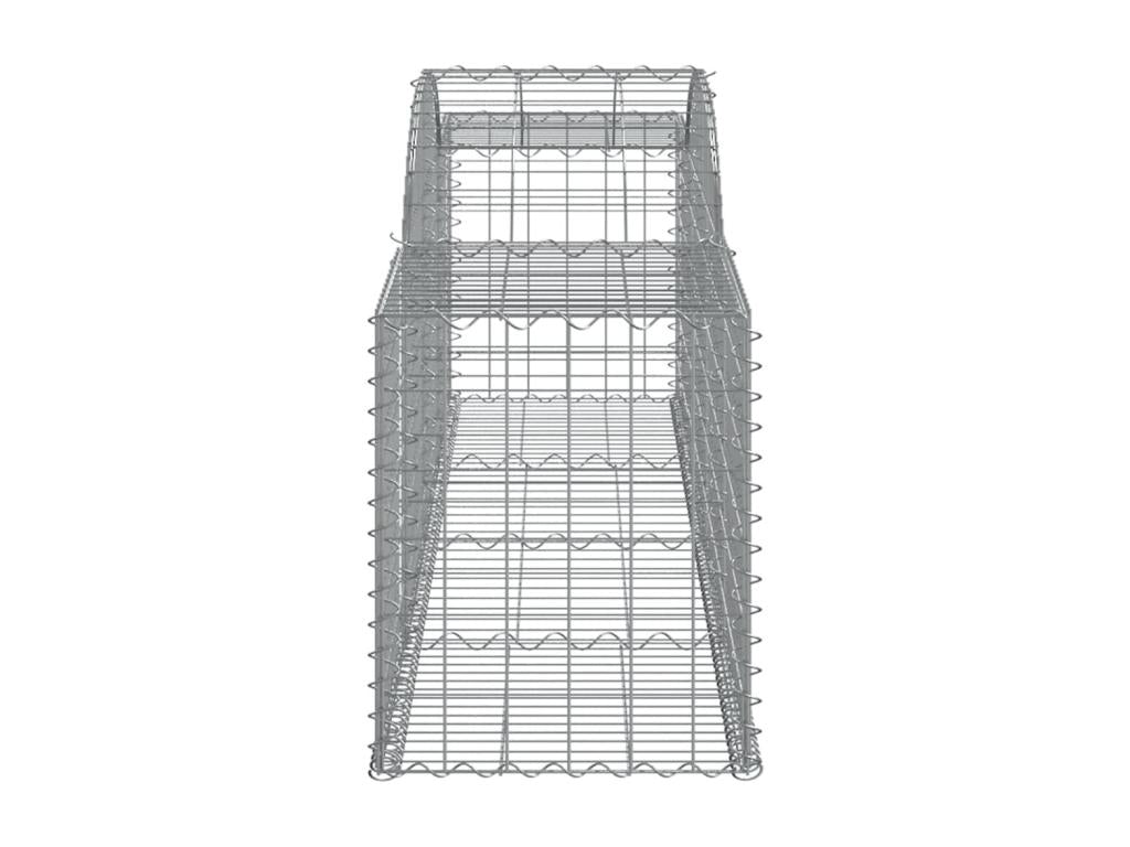 Paniers à gabions arqués 13 pièces 300x50x60/80 cm fer galvanisé SQRN48970