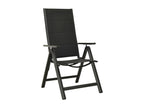 Chaises pliables de jardin lot de 2 Textilène et aluminium Noir VILM16309