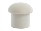 Pouf en tissu bouclette blanc Artigeo EQEE60696