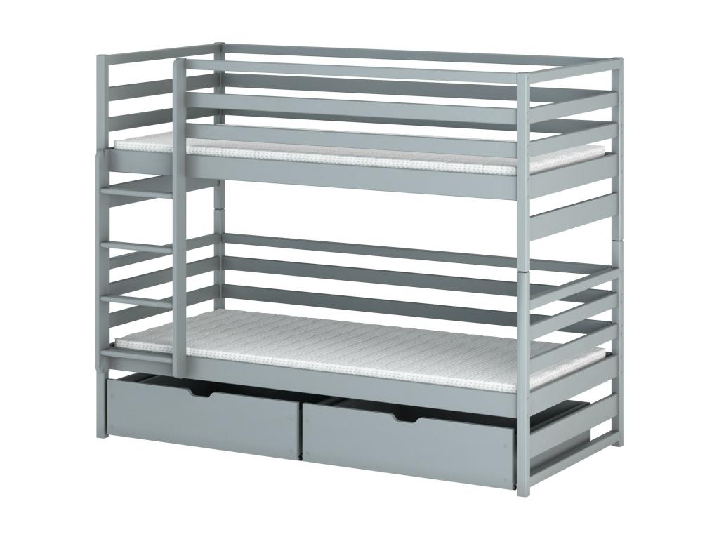 Lits superposés Artigeo BB005 90x200 cm Gris YTKO25490