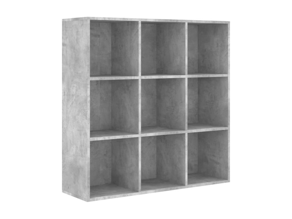 Bibliothèque Gris béton 98x30x98 cm Aggloméré FSFK69027