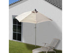 Demi-parasol aluminium Parla pour balcon ou terrasse IP 50 285cm - crème sans pied HCFM43823
