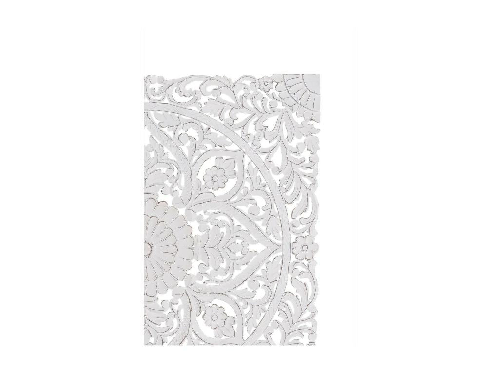 Tête De Lit Bois Blanc 120x4x120cm - Décoration d'Autrefois LXAZ21434
