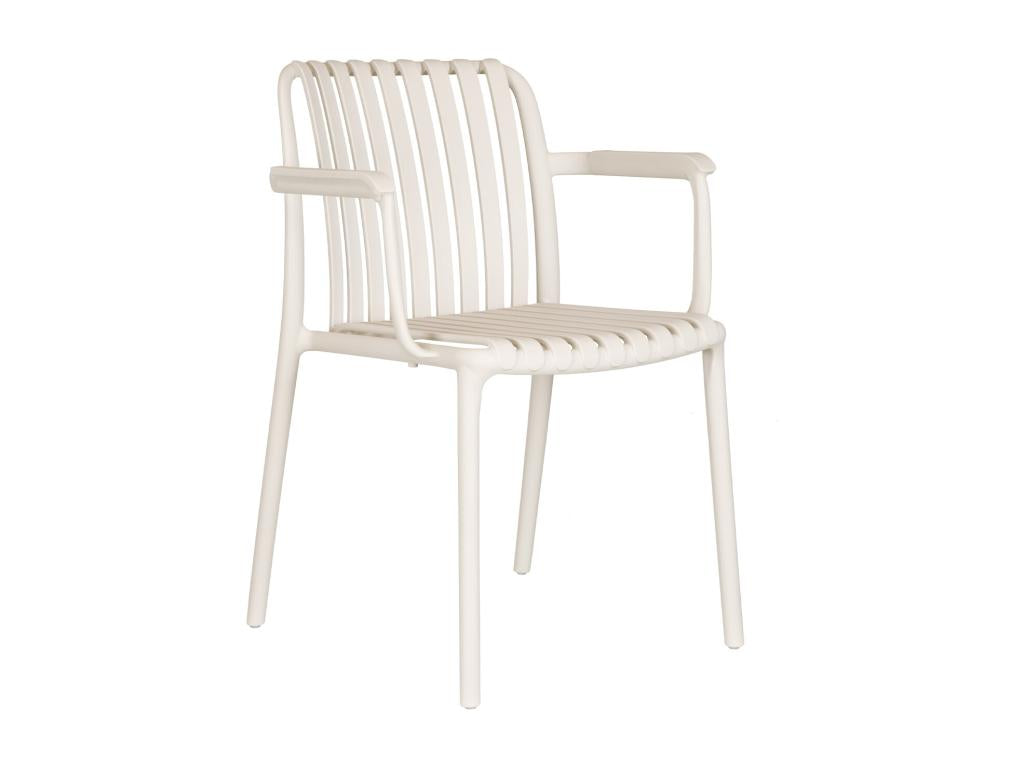 Lot de 2 fauteuils de jardin empilables en polypropylène - Beige - Artigeo GNHG38943
