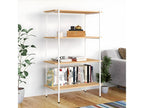 Étagère à 4 niveaux Blanc et chêne 80x40x130 cm BWQZ72316