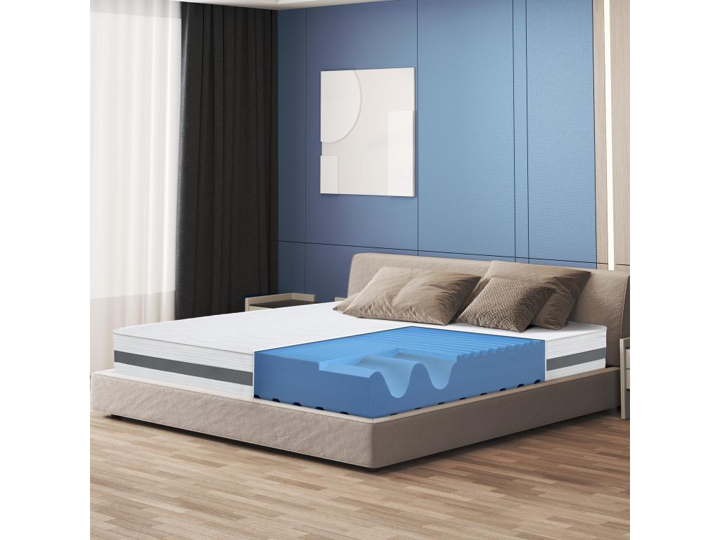 Matelas Simple 90x190 à mémoire orthopédique - Hauteur 20 cm - Fabriqué en Italie EMLN11861