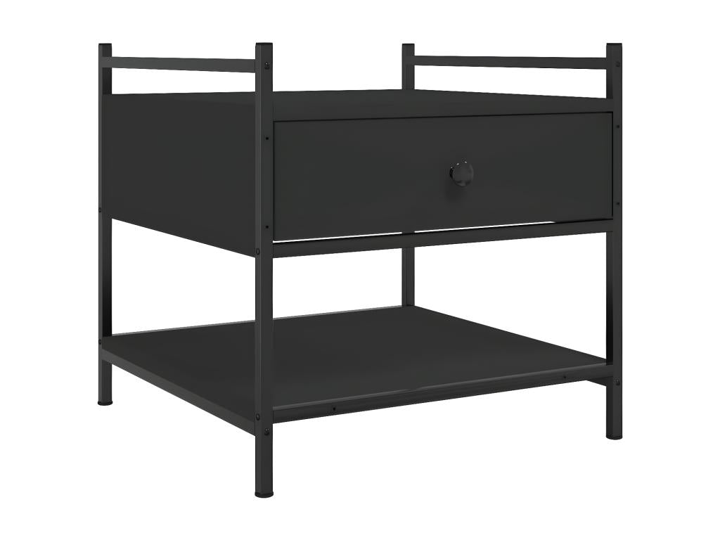 Table basse noire 50x50x50 cm bois d'ingénierie PJZW28123