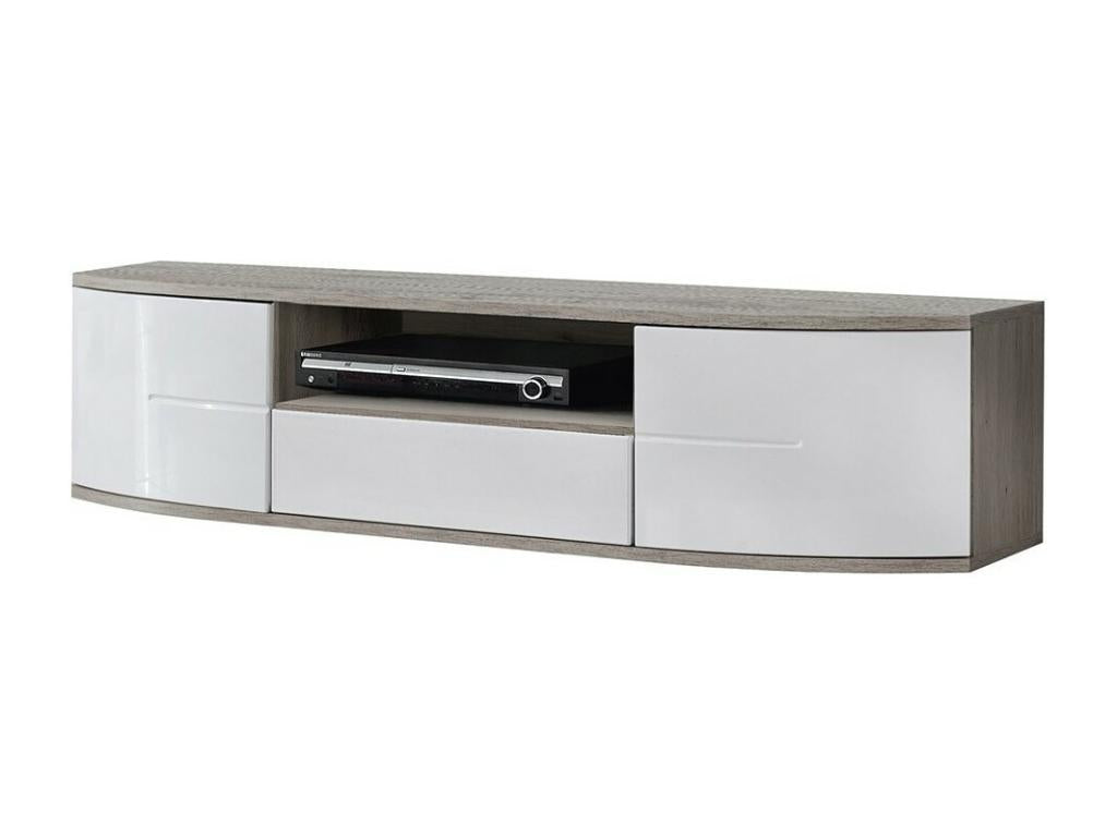 Meuble TV 150cm Collection Artigeo- Couleur blanc- 2 portes 1 tiroir et 1 niche. TSRC56432