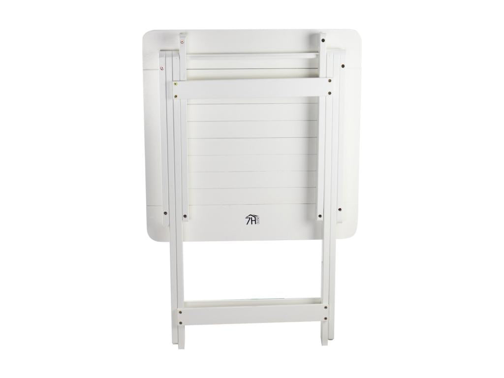 Table pliante en Artigeo vernis 60x60x75cm Blanc 7house YYXF96386