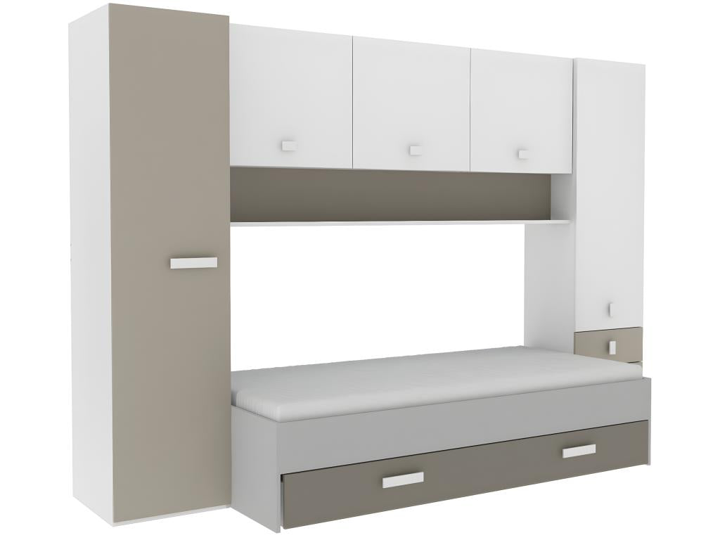 Pont de rangement / Meuble de rangement pour lit enfant - 304x203x53.5 cm SARH38662