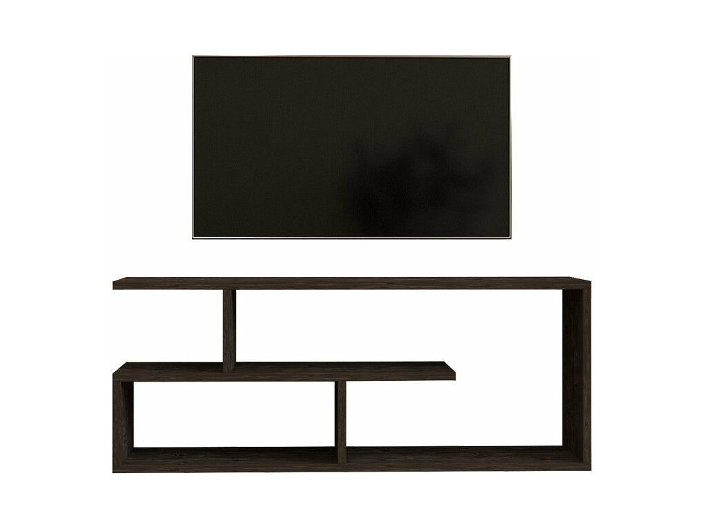 meuble tv Artigeo mélaminé noir-gris foncé 100x29.5x40 cm QCPT08337