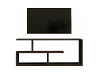 meuble tv Artigeo mélaminé noir-gris foncé 100x29.5x40 cm QCPT08337