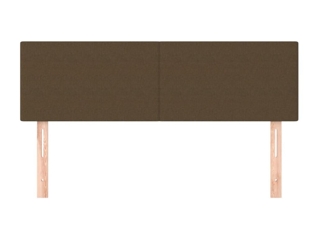 Tête de lit 2 pièces Marron foncé 72x5x78/88 cm Tissu SQLM19993
