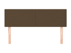 Tête de lit 2 pièces Marron foncé 72x5x78/88 cm Tissu SQLM19993