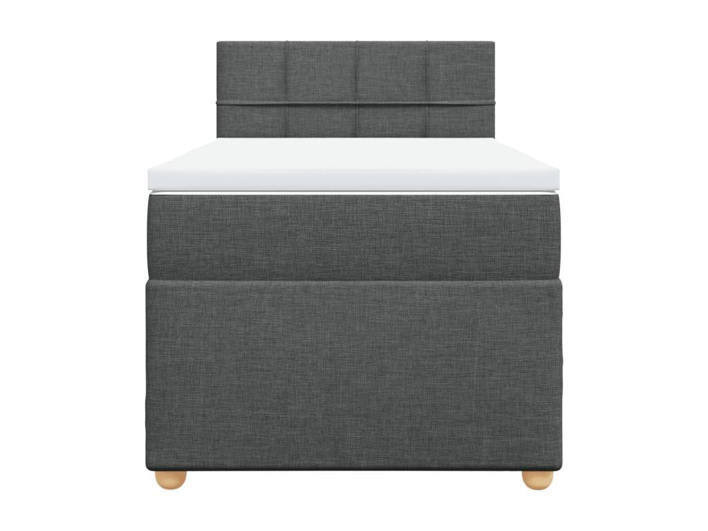 Sommier à Cosymeub de lit avec matelas Gris foncé 100x200cm Tissu NEDX94499