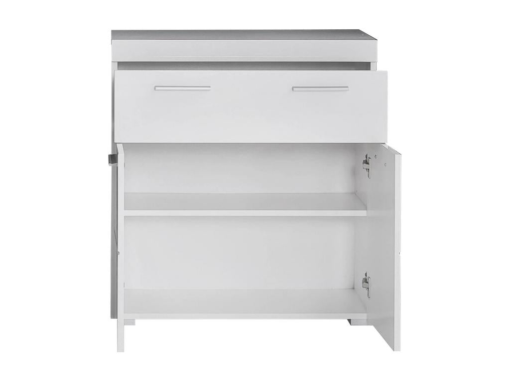 Meuble bas - Mélaminé - Blanc - 73 - 79 - 31 cm FOLS32548