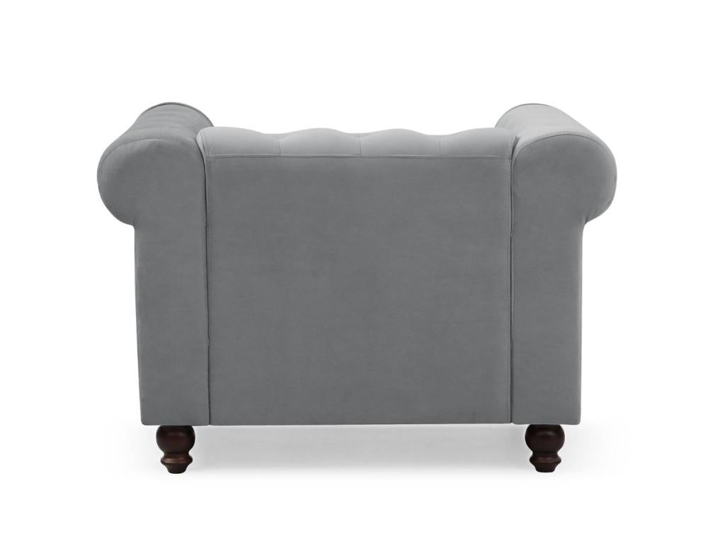 Grand fauteuil Cosymeub velours Argent QDCM26232