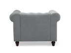 Grand fauteuil Cosymeub velours Argent QDCM26232