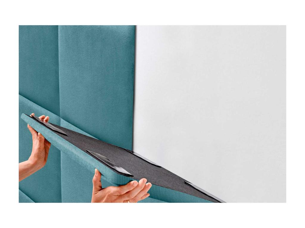 Cosymeub Tête de lit rembourrée en velours tricoté de qualité Cosymeub inférieure composée de panneaux autocollants interchangeables turquoise 110 cm BVRR74191