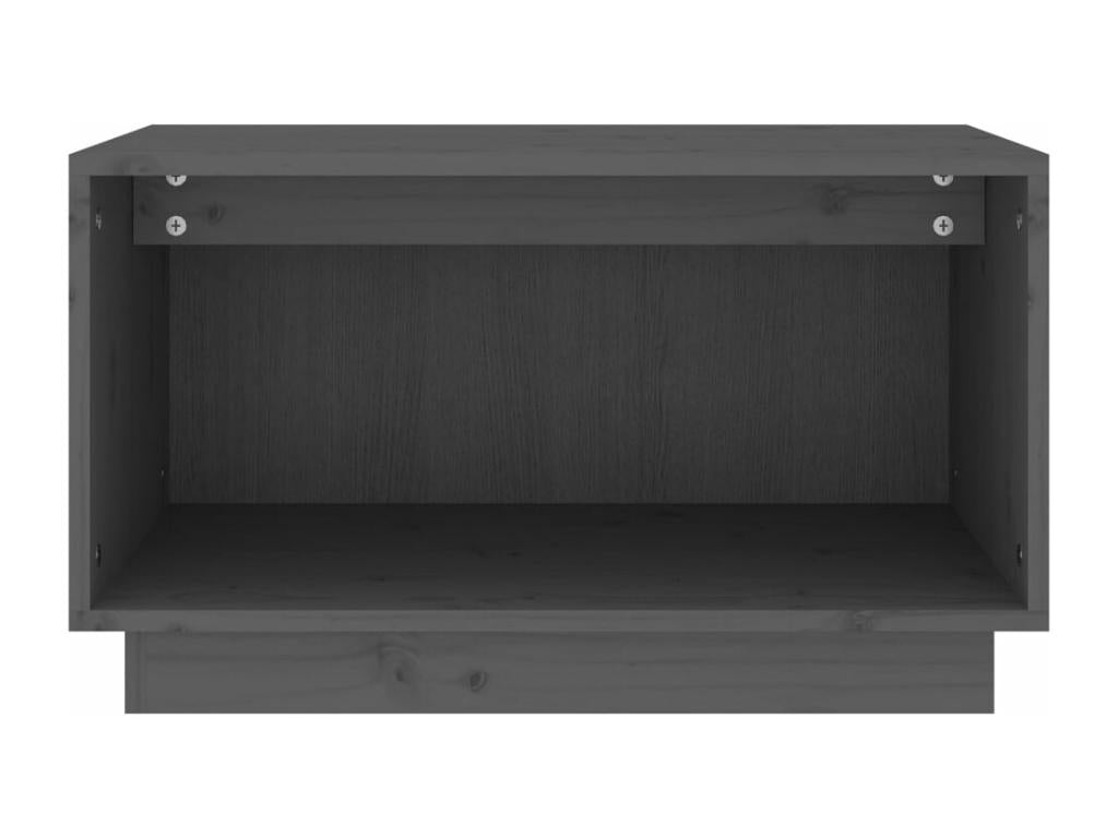Meuble TV Gris 60x35x35 cm Bois de pin massif EUMW91549