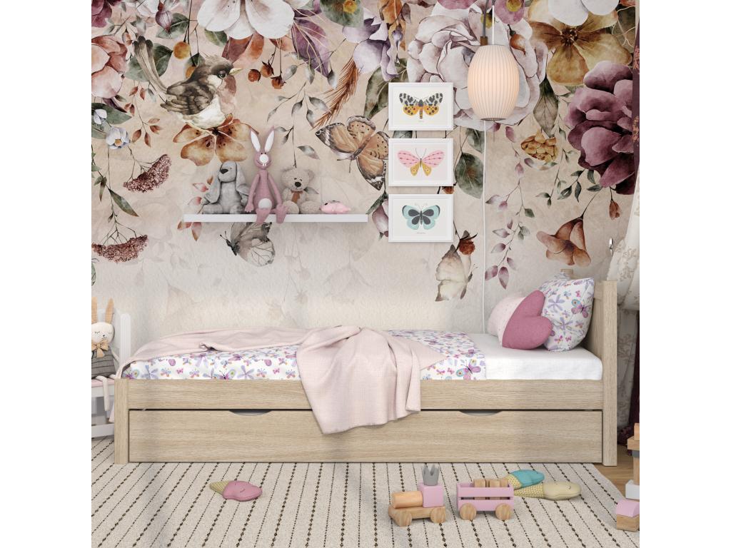 Lit gigogne en chêne N02 Chêne Blanchi 120x180 ODLU29599