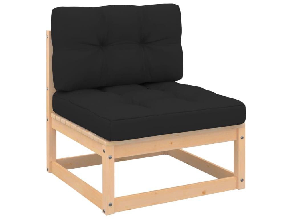 Salon de jardin 9 pcs avec coussins Bois de pin solide 5 XWYJ38026