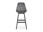 Tabouret de Bar en Velours Cosymeub 113cm Gris / Noir VPSP80822
